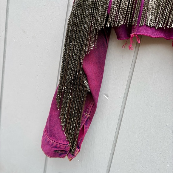 RARE Daniel Diamond Vintage Rhinestone Fringe Jacket - Picture 12 of 15